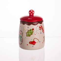 Банка для сыпучих продуктов с крышкой из фарфора 9×13 (см) Merry Christmas CR-1-42 Для комфорта каждый день 