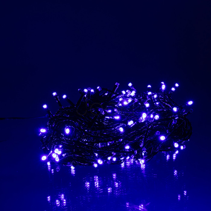 Гірлянда Нитка вулична 30 (м) 300 LED чорний провід Синій CF300L30MBBL  Jooki