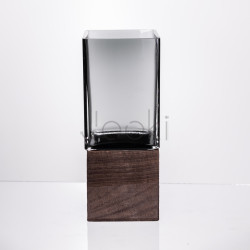 Ваза для цветов квадратная стеклянная 10×10×25 (см) декоративна ваза 1.5 (л) из толстого стекла HP-19-160-3  Jooki