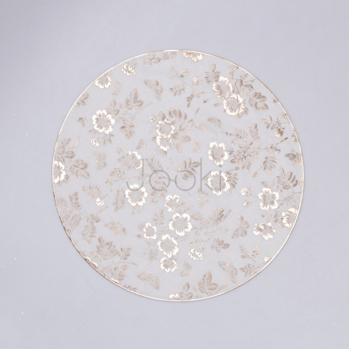 Коврик для сервировки стола Flowers 38 см золото HP-36327-12GOLD Для комфорта каждый день 