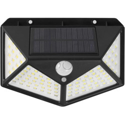 Уличный фонарь настенный 100 LED с датчиком движения и солнечной панелью для фасадов ворот двора HP-L-7 Практическое решение Jooki