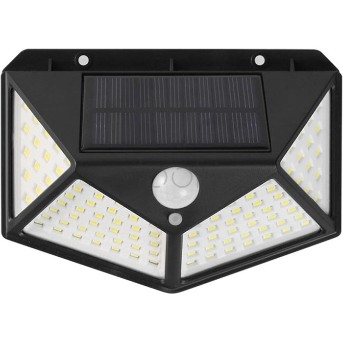 Уличный фонарь настенный 100 LED с датчиком движения и солнечной панелью для фасадов ворот двора HP-L-7 Практическое решение Jooki