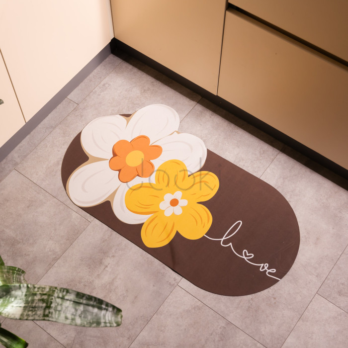 Килимок діатомітовий універсальний Love 75*45 см, шоколад Yiwu HP-42-186 Функціональність Jooki