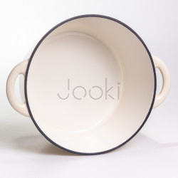 Каструля чавунна емальована 6,5 л, бежевий Yiwu HP-FLG-3 WHITE Практичне рішення Jooki