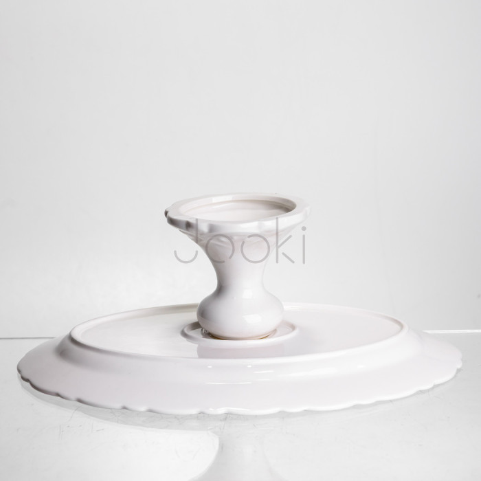 Блюдо на ніжці порцелянове Pearl 30,5 см Yiwu 120-YH-HG049 Надійний вибір Jooki