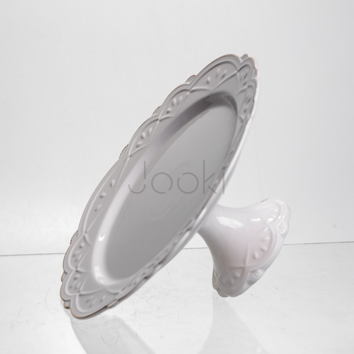 Тортівниця порцелянова Pearl 25,5 см Yiwu 120-YH-HG044 Продумано до деталей 