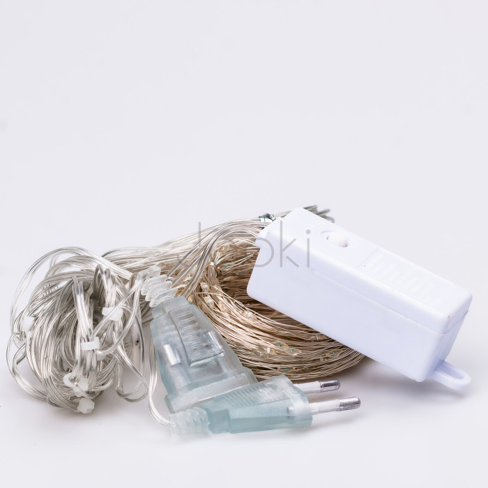 Гирлянда штора светодиодная GarlandoPro Роса 200LED 3х2м 10 линий 8 режимов гирлянда капля росы Проверенное качество Jooki
