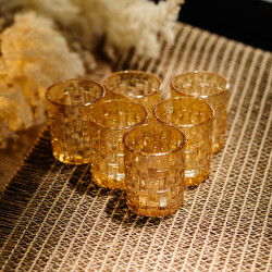 Набор рюмок для крепких напитков Shot glass 6 штук по 75 мл коричневый HP-17-37  Jooki 