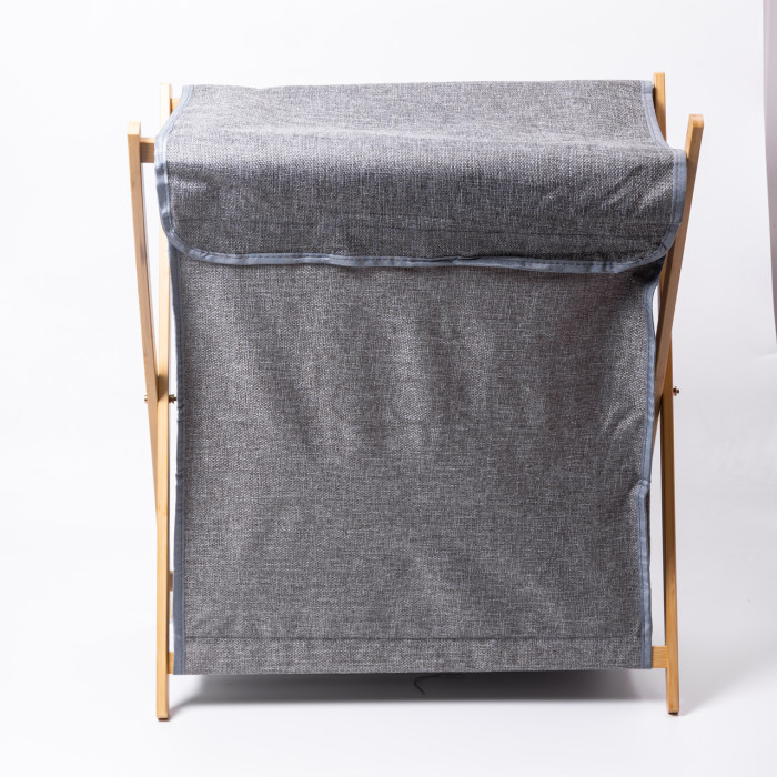 Корзина для белья на подставке 52×30×60 (см) мягкая Серый HP-41-17 Проверенное качество Jooki