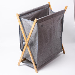 Корзина для белья на подставке 52×30×60 (см) мягкая Серый HP-41-17 Проверенное качество Jooki