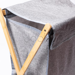 Корзина для белья на подставке 52×30×60 (см) мягкая Серый HP-41-17 Проверенное качество Jooki
