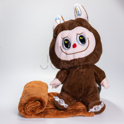 Мягкая игрушка-плед, подушка 3 в 1 Labubu Brown Dragon плед в игрушке детский плед игрушка Лабубу Коричневый 520-29BR