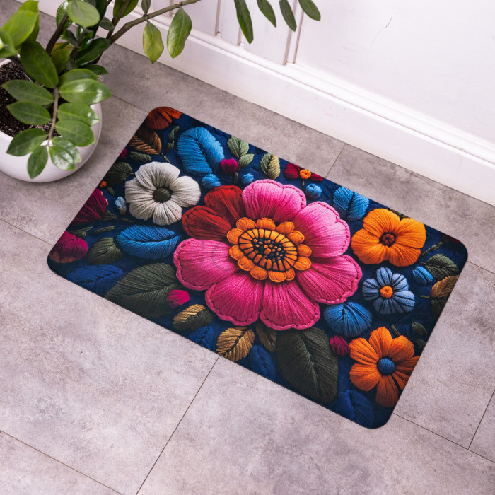 Килимок діатомітовий з 3D-ефектом Embroidered Bloomscape 58*38 см універсальний HP-42-31  Jooki