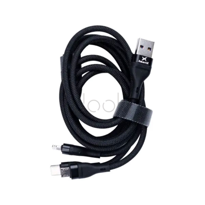 Кабель для зарядки 3-in-1 microUSB/Type-C/Lightning Твой стильный выбор 