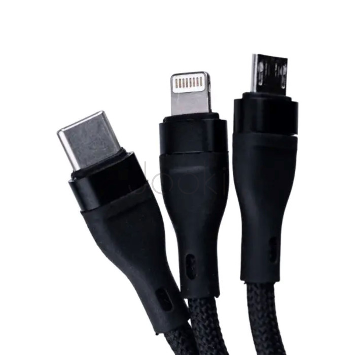 Кабель для зарядки 3-in-1 microUSB/Type-C/Lightning Твой стильный выбор 