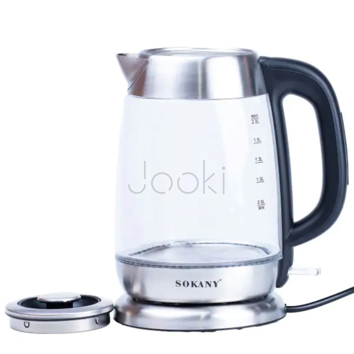 Електрочайник Sokany Electric Kettle 2000W 2l прозорий чайник SKSH1069 Для комфорту кожного дня 