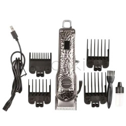 Машинка для стрижки Sokany SK-LF-9976 аккумуляторная с 4 насадками и USB серебро Удобство и стиль Jooki