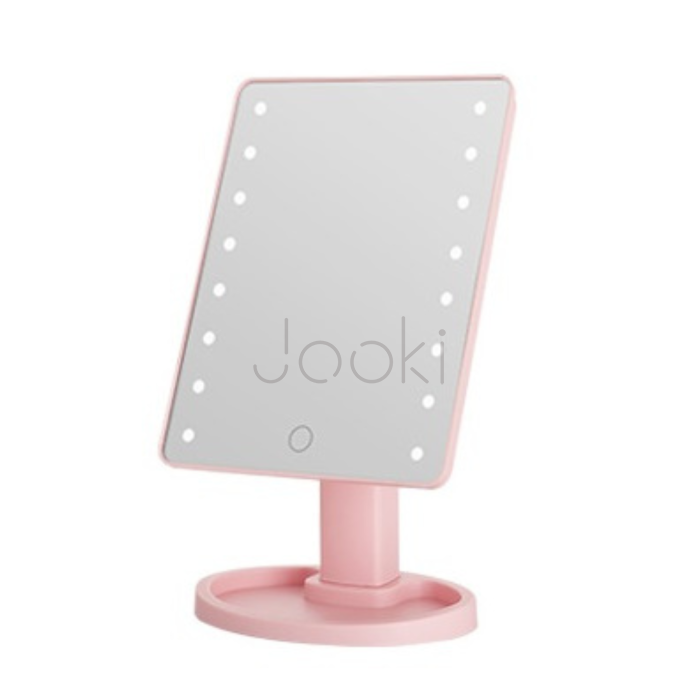 Дзеркало косметичне 21х16 см 16 LED Чорне HP-10-3AP Перевірена якість Jooki