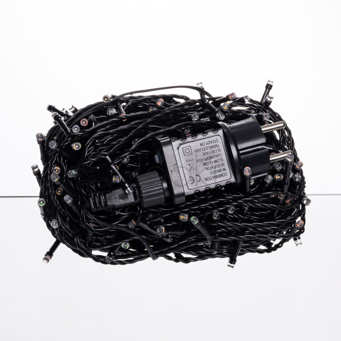 Гірлянда Нитка вулична 30 (м) 300 LED чорний провід Мультиколір CF300L30MBML Надійний вибір Jooki