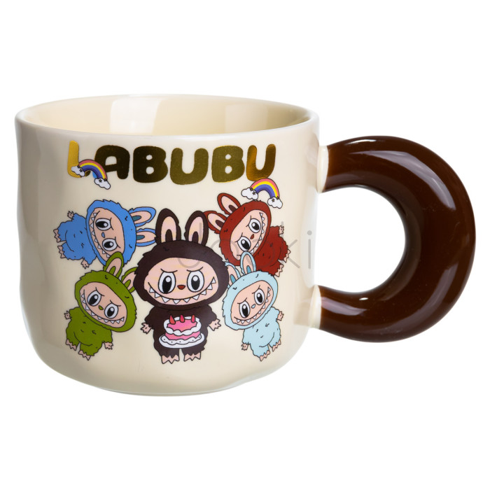 Чашка порцелянова Labubu 400 (мл) подарункова кружка прикольна чашка для дітей на подарунок FM-21A Для комфорту кожного дня 