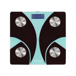 Смарт весы электронные Sokany 26х26 см до 180 кг с Bluetooth Мятный SK-19029GR