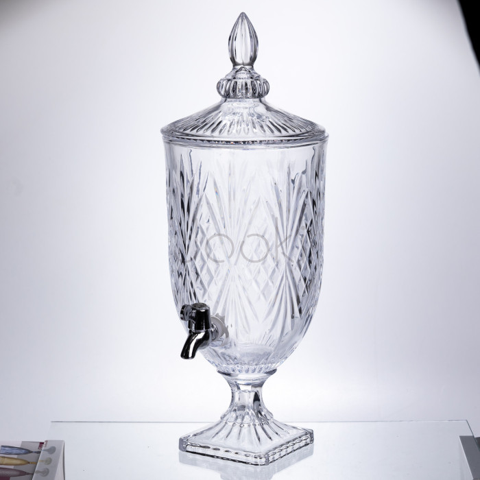 Лимонадниця Classic Crystal 5л із краном HP-19-297 глек диспенсер для напоїв прозорий Продумано до деталей 