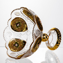Ваза для фруктов стеклянная Gold Glass 22 см Yiwu HP-34-140  Jooki