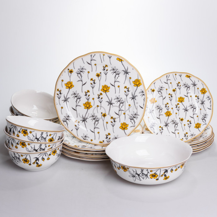 Столовий сервіз на 6 осіб порцеляновий Buttercups 24 предмети Yiwu HP-7-715  Jooki