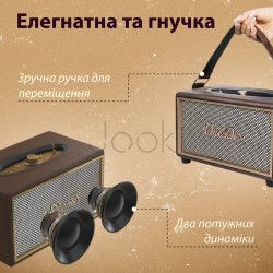Портативная мини-колонка OneDer D6 коричневая  Jooki