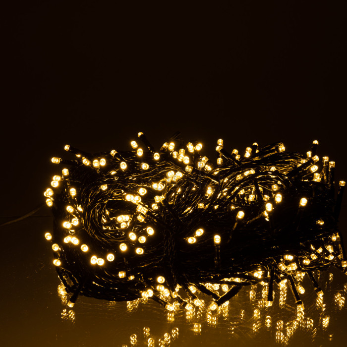 Гирлянда Рождественская фея уличная 50 (м) 500 LED черный провод Желтый CF500L50MBY  Jooki 