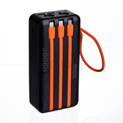 Повербанк зі швидким заряджанням та 3 шнурами 30000 mAh портативний зарядний пристрій powerbank заряджання для телефона HP-N56 Продумано до деталей 