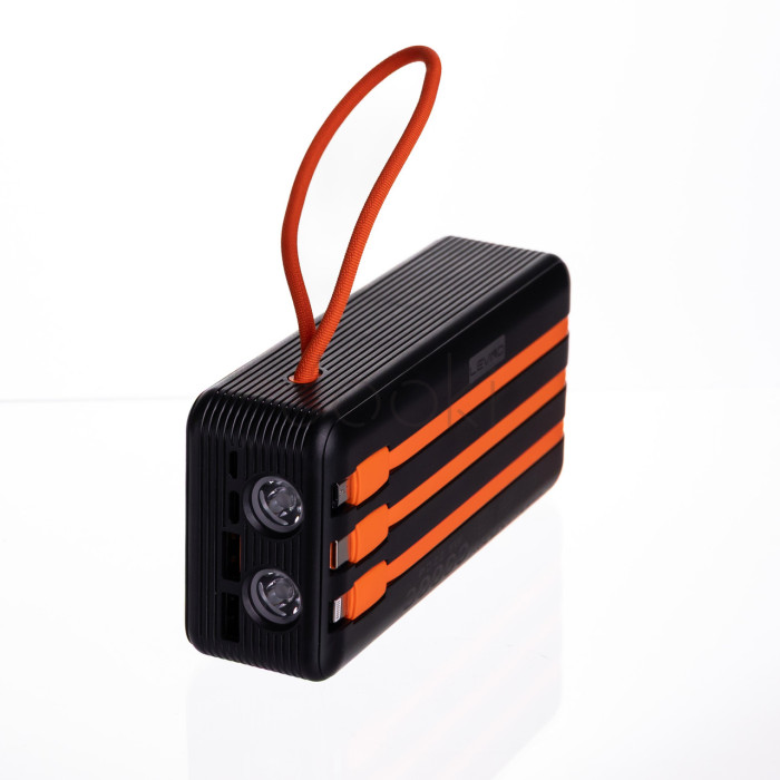 Повербанк зі швидким заряджанням та 3 шнурами 30000 mAh портативний зарядний пристрій powerbank заряджання для телефона HP-N56 Продумано до деталей 