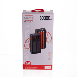 Повербанк зі швидким заряджанням та 3 шнурами 30000 mAh портативний зарядний пристрій powerbank заряджання для телефона HP-N56 Продумано до деталей 