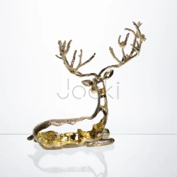 Декоративна фігурка Lying Deer 20х8х25 см металева HP-7-16 Надійний вибір Jooki