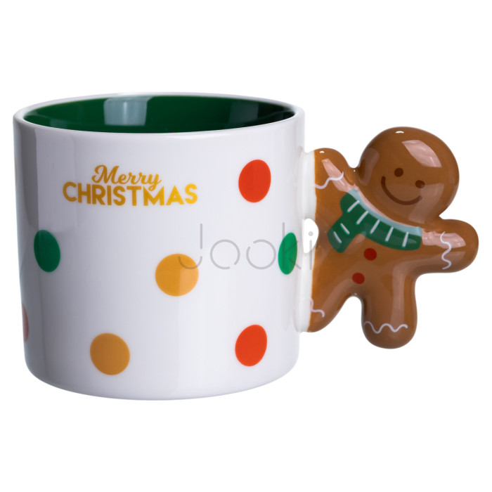 Чашка фарфоровая новогодняя Merry Christmas 350 (мл) Yiwu FM-CS-51WGR  Jooki