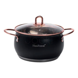 Набір каструль із нержавіючої сталі 2,6 л - 3,6 л - 6,1 л зі скляними кришками HP33525B Продумано до деталей 