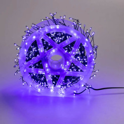 Гірлянда нитка хвойна лапа 30 метрів 640 led зелений дріт синя D1750BL  Jooki