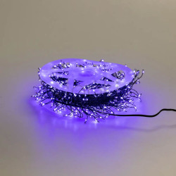 Гірлянда нитка хвойна лапа 30 метрів 640 led зелений дріт синя D1750BL  Jooki