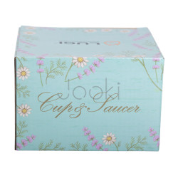 Керамическая чашка с блюдцем 250 (мл) для чая и кофе Розовая Для комфорта каждый день 