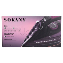 Ручной утюг беспроводной для одежды SOKANY профессиональный паровой 2400 Вт Для комфорта каждый день 