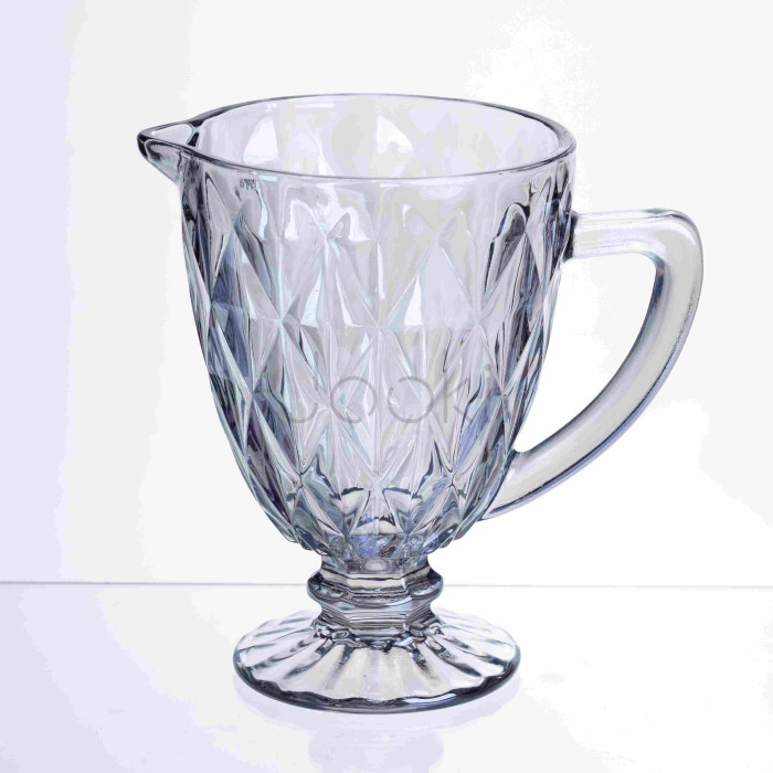 Глечик для напоїв Diamond Blue скляний 1 літр HP-19-273 глек для лимонаду газованки лимонадник прозорий Завжди під рукою 