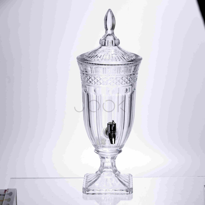 Лимонадниця Topaz Crystal 2 літри з краном HP-19-292 глечик диспенсер для води і напоїв прозорий  Jooki