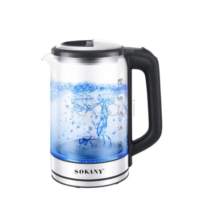 Чайник электрический Sokany SK-09013 2.5 литра прозрачный Для комфорта каждый день 