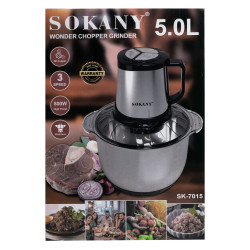Чоппер Sokany SK-7015 с чашей на 3,9 л Для комфорта каждый день 