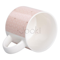 Кружка керамическая 350 (мл) для кофе и чая Розовая  Jooki