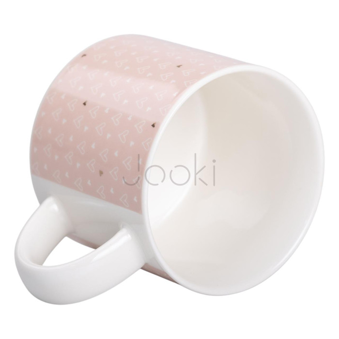 Кружка керамическая 350 (мл) для кофе и чая Розовая  Jooki