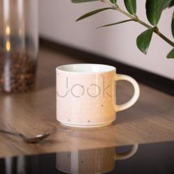 Кружка керамическая 350 (мл) для кофе и чая Розовая  Jooki
