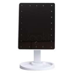 Зеркало настольное с LED подсветкой косметическое для макияжа на ножке гибкое USB зеркало на подставке красивое Белое Надійний вибір Jooki