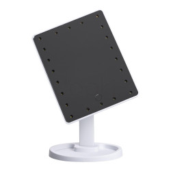 Зеркало настольное с LED подсветкой косметическое для макияжа на ножке гибкое USB зеркало на подставке красивое Белое Надійний вибір Jooki