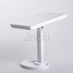 Зеркало настольное с LED подсветкой косметическое для макияжа на ножке гибкое USB зеркало на подставке красивое Белое Надійний вибір Jooki